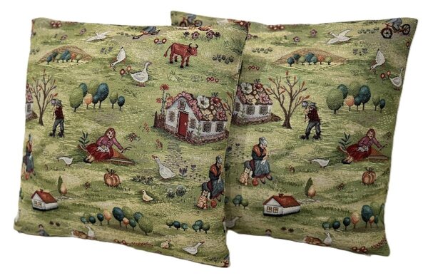 Gobelínová obliečka na vankúš Eden 1177 Farba Viacfarebná Rozmery 50x50 cm