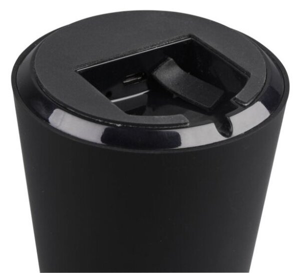 TRIO R52176102 LENNON vonkajšia dekoračná dotyková lampička LED D136mm 2W/180lm 3000K IP44 čierna, nabíjateľná batéria, USB