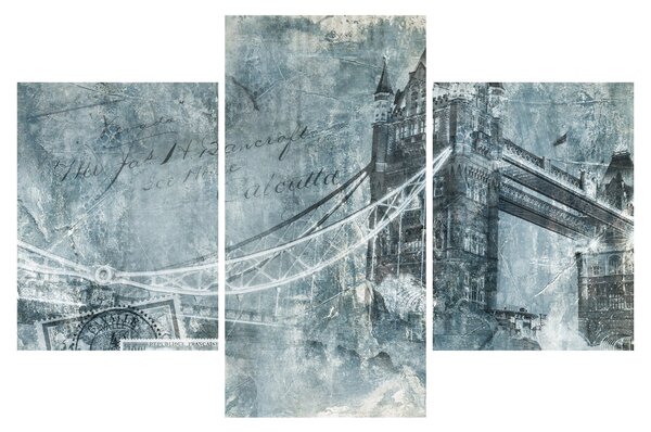 Obraz - Tower Bridge v chladných tónoch (90x60 cm)