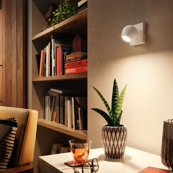 Philips Hue White Ambiance 8719514339224 BUCKRAM nástenné bodové svietidlo 1xGU10 +SWITCH 5,5W/250lm 2200-6500K biela bluetooth