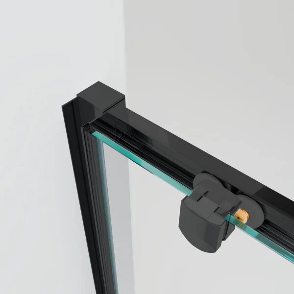 NICOL COMBI Black 100x80 číre Sprchovací kút s posuvnými dverami