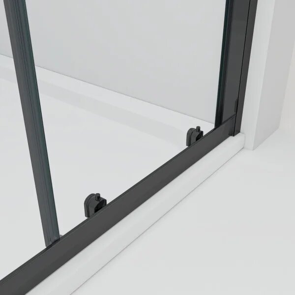 NICOL COMBI Black 100x80 číre Sprchovací kút s posuvnými dverami