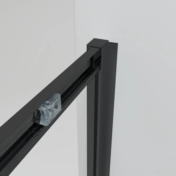 NICOL COMBI Black 100x80 číre Sprchovací kút s posuvnými dverami
