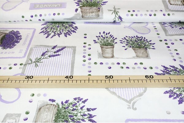 Dekoračná látka Bavlna Levanduľa vintage, š. 140 cm Farba Viacfarebná Rozmery Šírka 140 cm