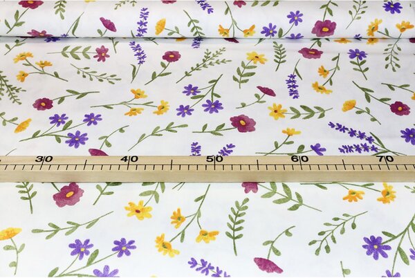 Dekoračná látka Bavlna Jarné kvety, š. 140 cm Farba Viacfarebná Rozmery Šírka 140 cm
