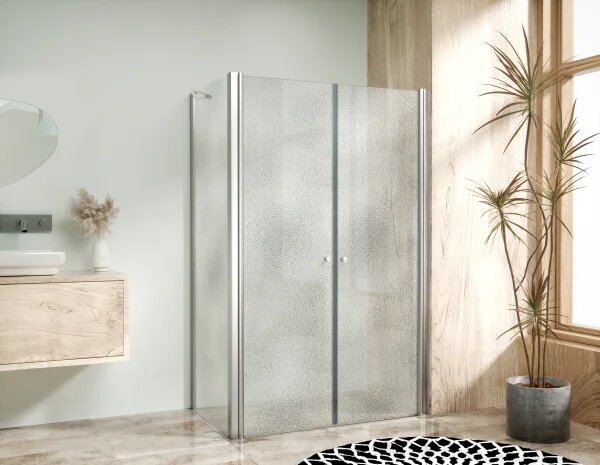 BETA COMBI Chrom 90x80 Grape Obdĺžnikový sprchovací kút bez vaničky