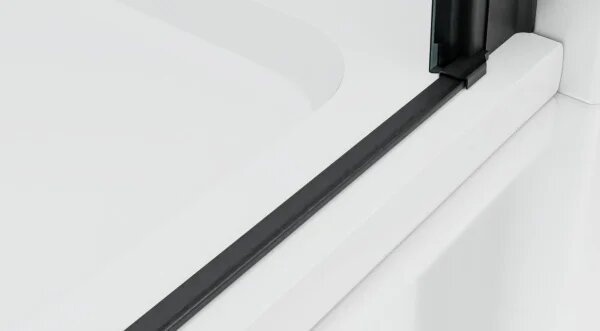 BETA LINE II Black 100 Číre Sprchové dvere dvojkrídlové s pevnými stenami v rovine
