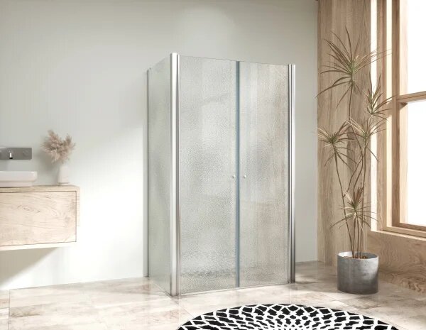BETA COMBI II Chróm 80x80x80 Grape Sprchovací kút nástenný
