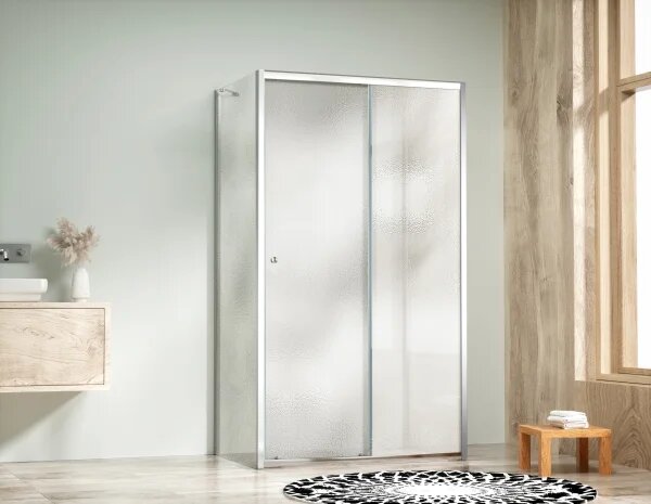 NICOL COMBI II Chróm 80x110x80 Grape Sprchovací kút s posuvnými dverami