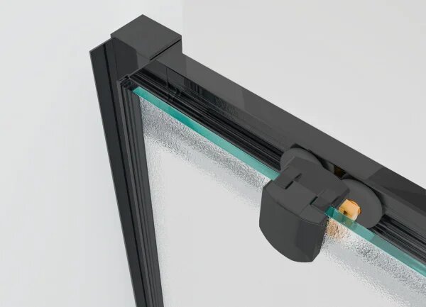 NICOL COMBI II Black 80x100x80 Číre+Grape Sprchovací kút s posuvnými dverami