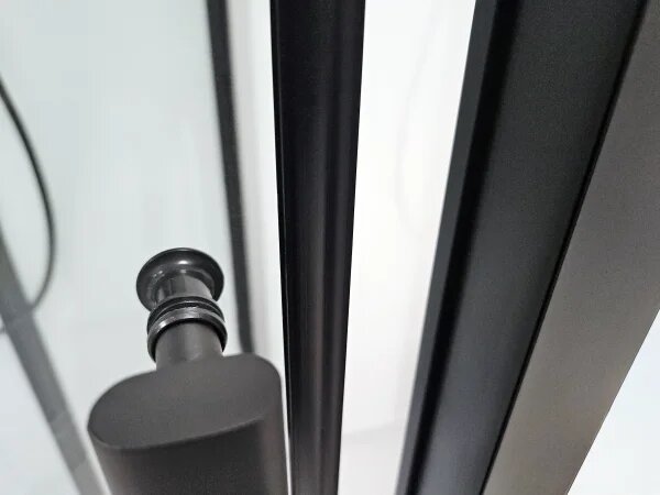 GLASS 100x80x225 Čierny Masážny sprchový box obdĺžnikový