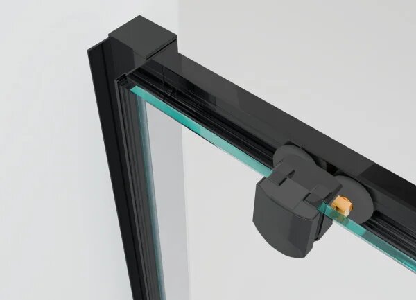 NICOL COMBI II Black 80x100x80 Číre Sprchovací kút s posuvnými dverami