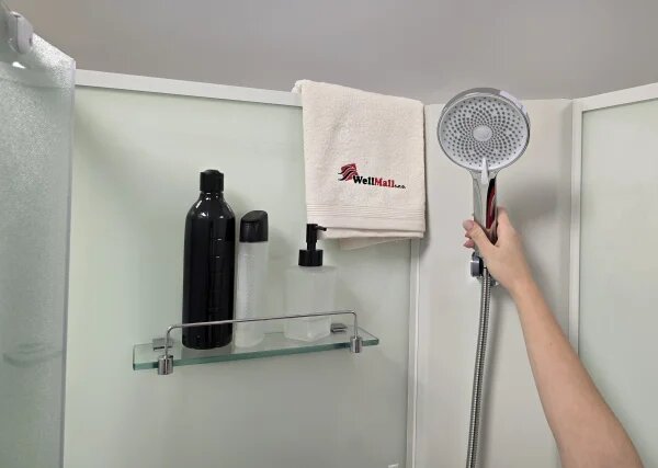 MILD AS-Ľavý 100x80 WHITE Sprchový box asymetrický s nízkou akrylátovou vaničkou