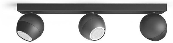 Philips Hue White Ambiance 8719514339125 BUCKRAM stropné bodové svietidlo 3xGU10 +SWITCH 3x5,5W/3x250lm 2200-6500K čierna bluetooth