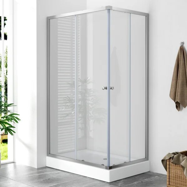 POINT LOR 100x80 Clear Obdĺžnikový sprchovací kút s akrylátovou vaničkou