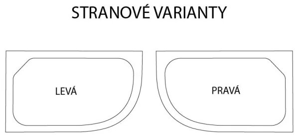 SAP AS 100x80 Pravá Sprchová vanička hlboká