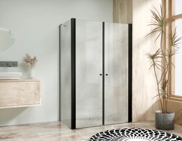 BETA COMBI Black 90x80 Grape Obdĺžnikový sprchovací kút bez vaničky