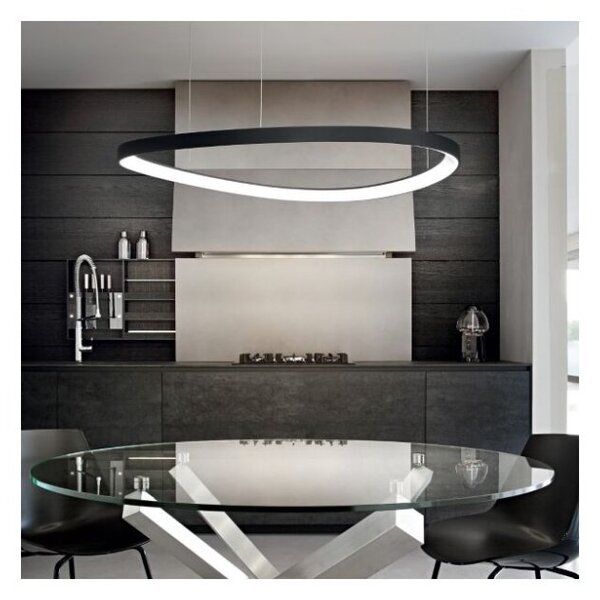 Ideal Lux 247281 GEMINI závesné svietidlo LED 60W/6200lm 3000K čierna