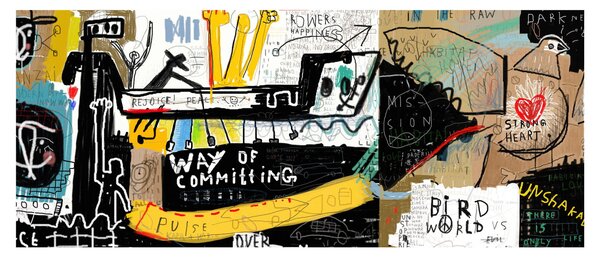 Obraz - Graffiti (120x50 cm)