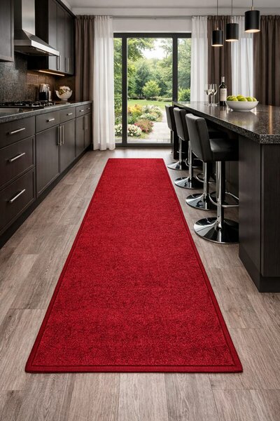 Spoltex , Behúň na mieru Eton červený 15, šíre 60 cm, červená, chodba / predsieň