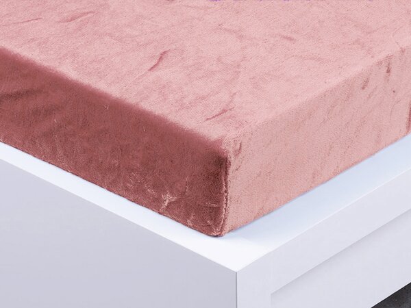 XPOSE® Detská mikroplyšová plachta Exclusive - staroružová 70x140 cm