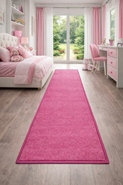Vopi , Behúň na mieru Eton ružový 11, šíre 60 cm, ružová, chodba / predsieň