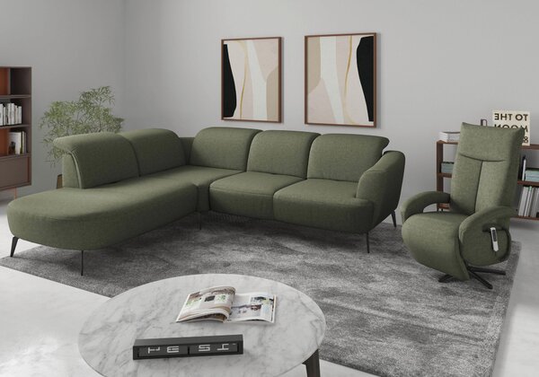 ROHOVÁ SEDAČKA, textil, olivovozelená Sit & More - Sedačky, Online Only