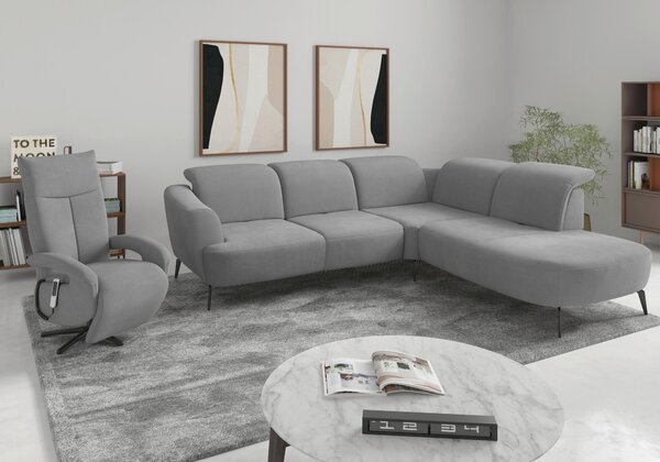 ROHOVÁ SEDAČKA, textil, sivá Sit & More - Sedačky, Online Only