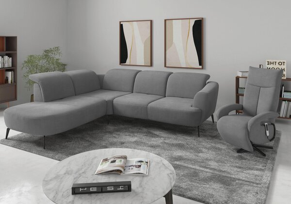 ROHOVÁ SEDAČKA, textil, sivá Sit & More - Sedačky, Online Only