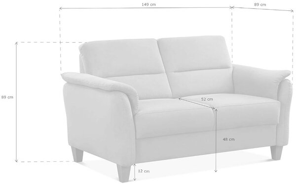 DVOJMIESTNA POHOVKA, textil, tmavohnedá Sit & More - Sedačky, Online Only