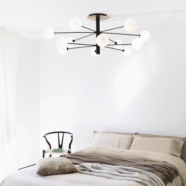 Ideal Lux 273709 COSMOPOLITAN stropné svietidlo 12xG9 D1450mm čierna, mosadz, biela