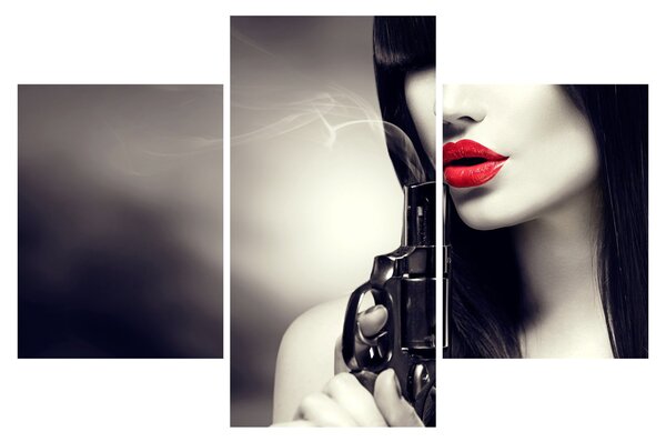 Obraz - Tajomná žena (90x60 cm)