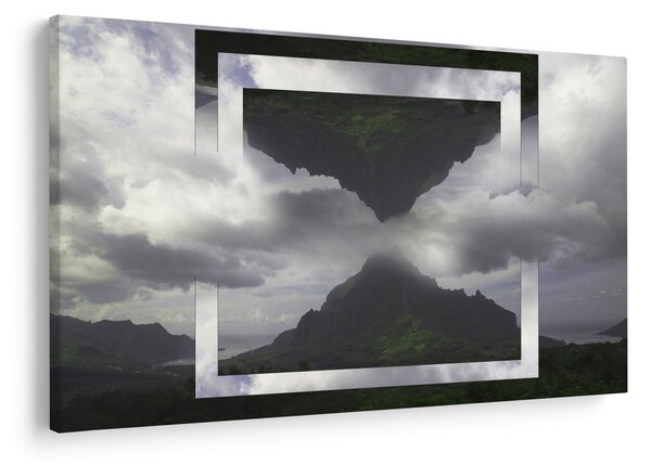 Obraz - Hory na Islande, geometrická koláž (90x60 cm)