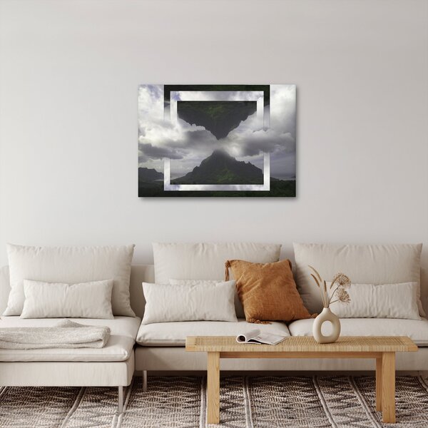Obraz - Hory na Islande, geometrická koláž (70x50 cm)