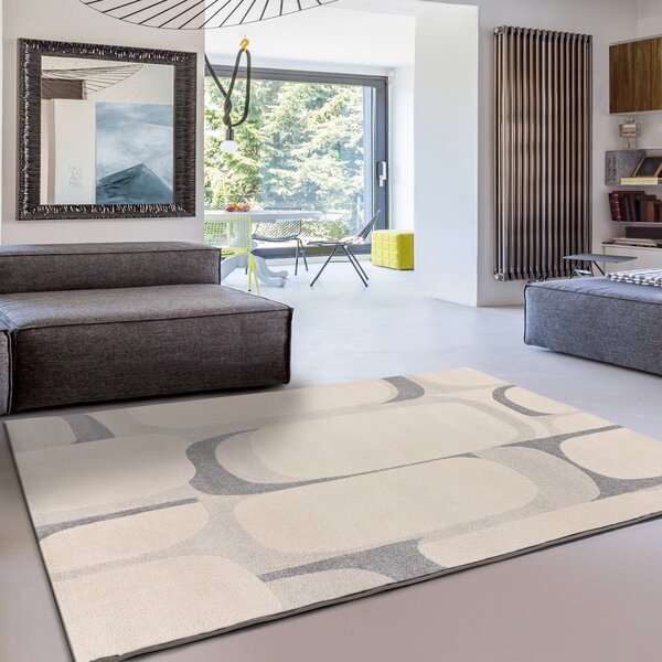 Koberec vo svetlosivej a krémovej farbe 80x150 cm Porto – Universal