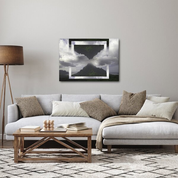 Obraz - Hory na Islande, geometrická koláž (70x50 cm)