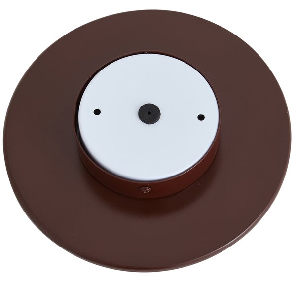 Retro nástenná lampa hnedá s okrúhlym opálovým sklom 20 cm IP44 - Lila