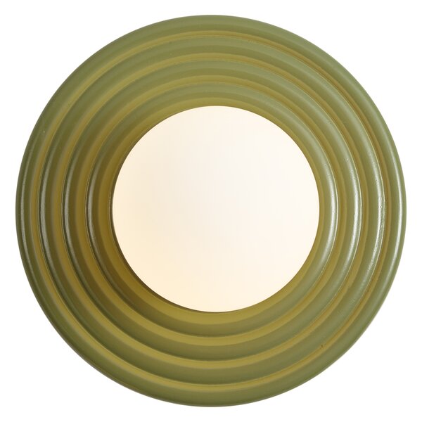 Retro nástenná lampa zelená s opálovým okrúhlym 20cm IP44 - Lila