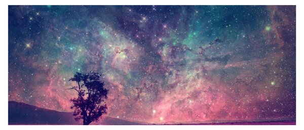 Obraz - Nadpozemská nočná obloha (120x50 cm)