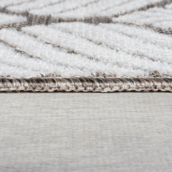 Vnútorný a vonkajší koberec slonovinový 80x150 cm Elm Leaf – Flair Rugs