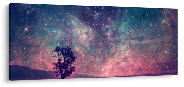 Obraz - Nadpozemská nočná obloha (120x50 cm)