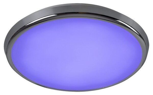 RABALUX 3464 Balthasar stropné svietidlo LED D300mm 18W/1600lm 3000-6500K RGB IP44 chrómová, biela, stmievateľné, diaľkový ovládač