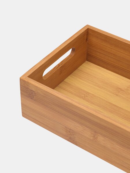 Sinsay - Bambusový úložný box s úchytmi - béžová