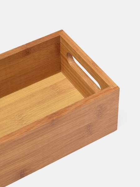 Sinsay - Bambusový úložný box s úchytmi - béžová