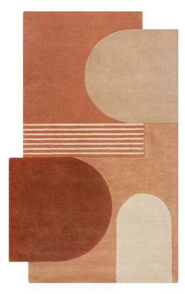 Ručne tkaný vlnený koberec v terakotovej farbe 200x290 cm Lozenge Terracotta – Flair Rugs