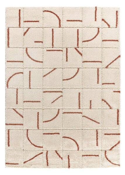 Koberec v tehlovej a krémovej farbe 160x230 cm Brenda – Universal