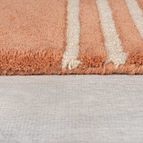 Ručne tkaný vlnený koberec v terakotovej farbe 200x290 cm Lozenge Terracotta – Flair Rugs