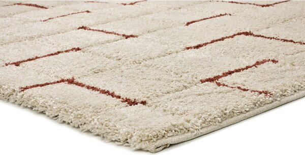Koberec v tehlovej a krémovej farbe 200x290 cm Brenda – Universal