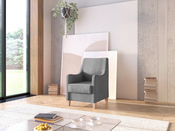 KRESLO, textil, sivá Sit & More - Online Only obývacie izby, Online Only