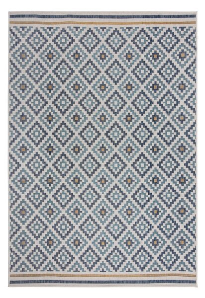 Žlto-modrý vnútorný a vonkajší koberec 120x170 cm Zia Trellis – Flair Rugs